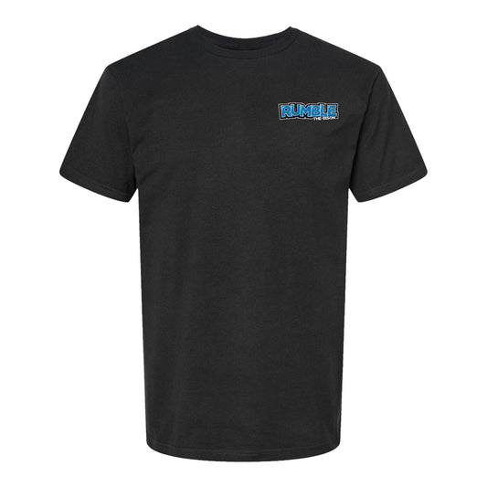 Youth OKC Thunder Rumble Checkered Emoji T-Shirt in Black - Front View