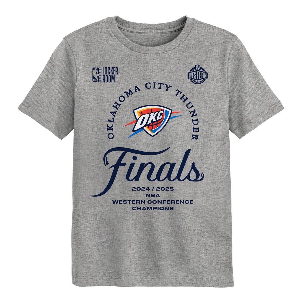 Juvenile Oklahoma City Thunder 2025 Western Conference Finals Champions Locker Room T-Shirt