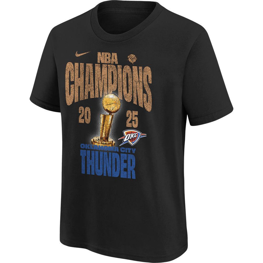 Youth Oklahoma City Thunder 2025 NBA Champions Nike Locker Room T-Shirt