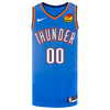 Youth Oklahoma City Thunder Custom Icon Swingman Jersey 2024-25 in Blue - Front View