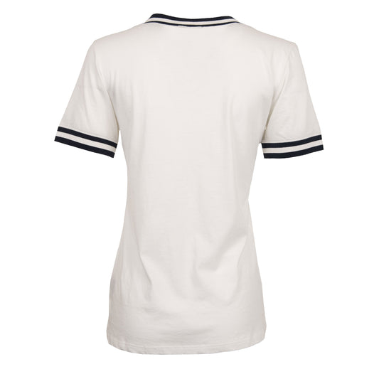 Oklahoma City Thunder Womens 47 Brand Viper Letter V-neck in White - Back View