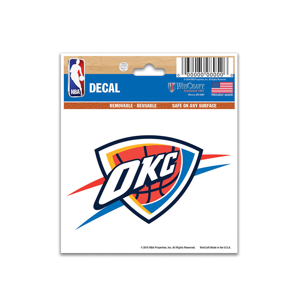 Thunder 3x4 Multi Use Decal in Blue and Orange - Front View