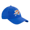 NEW ERA WOMEN'S THUNDER GLISTEN ADJUSTABLE HAT IN BLUE - ANGLED RIGHT SIDE VIEW