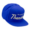 MITCHELL & NESS THUNDER ALL AMERICAN SNAPBACK HAT IN BLUE & WHITE - ANGLED RIGHT SIDE VIEW