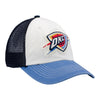 47 BRAND THUNDER PRIVATEER CLOSER SNAPBACK HAT IN BLUE & WHITE - ANGLED RIGHT SIDE VIEW