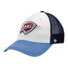 47 BRAND THUNDER PRIVATEER CLOSER SNAPBACK HAT IN BLUE & WHITE - ANGLED LEFT SIDE VIEW