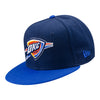 NEW ERA THUNDER SNAPBACK HAT IN BLUE - ANGLED LEFT SIDE VIEW
