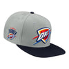 47 BRAND THUNDER SURE SHOT TWO TONE ADJUSTABLE HAT IN GREY & BLACK - ANGLED RIGHT SIDE VIEW