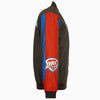 22-23 CITY EDITION OKC THUNDER JH DESIGNS FULL-ZIP JACKET IN GREY SIDE VIEW