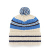 THUNDER '47 BRAND HONE PATCH KNIT IN WHITE & BLUE - BACK VIEW