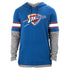NEW ERA THUNDER 2 IN 1 PULLOVER HOOD IN BLUE - FRONT VIEW