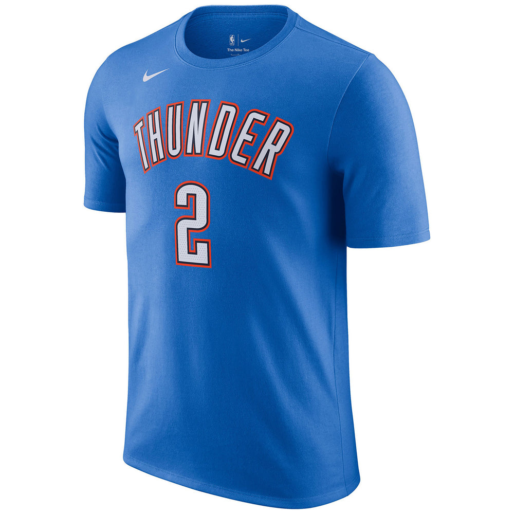 NIKE THUNDER SHAI GILGEOUS-ALEXANDER N&N T-SHIRT IN BLUE - FRONT VIEW