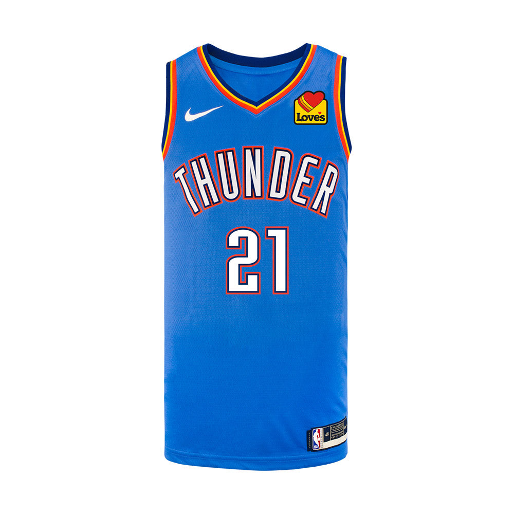 Youth Oklahoma City Thunder NBA Finals Aaron Wiggins Icon Swingman Jersey 2024-25 in Blue - Front View