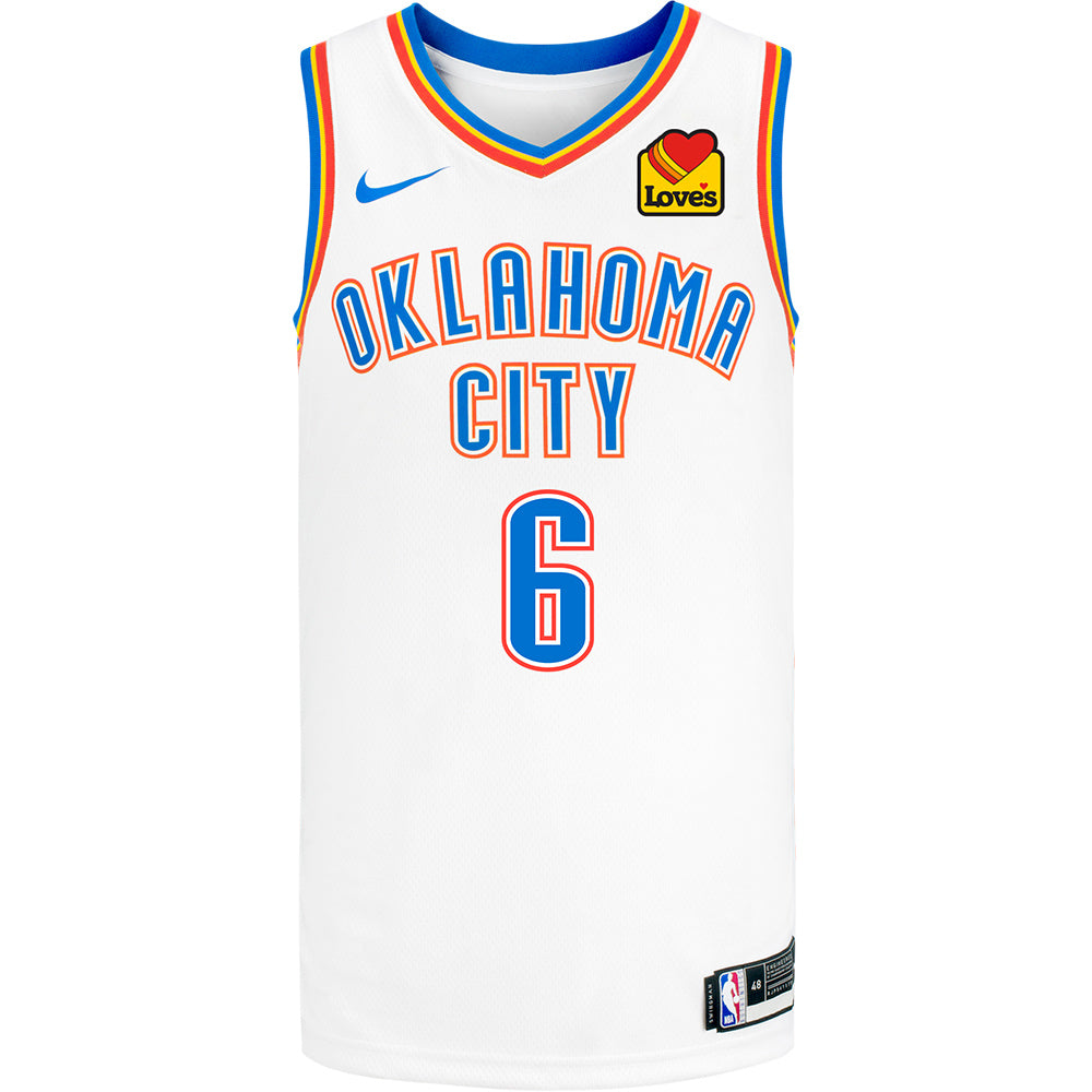 Jaylin Williams Nike Association Swingman Jersey in White - Front View