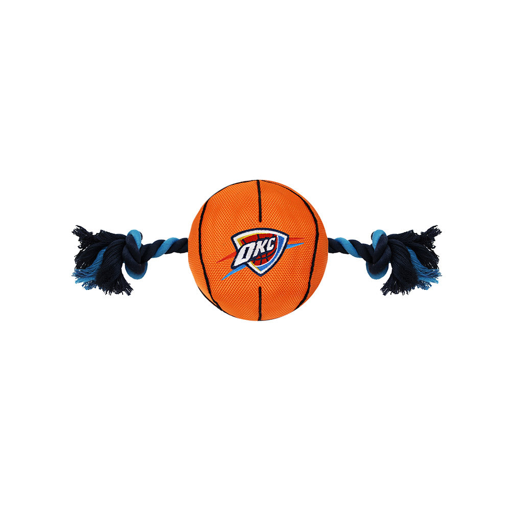 OKLAHOMA CITY THUNDER BASKETBALL PET ROPE TOY