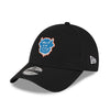 Youth New Era Thunder Rumble Adjustable Hat in Black - Front View