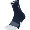 Nike Elite Mid Sock in Navy and White - Left View