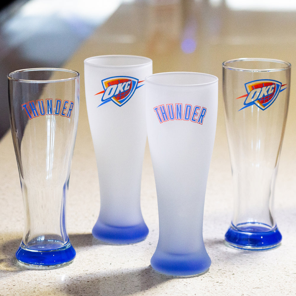 OKC THUNDER PILSNER GLASSWARE SET