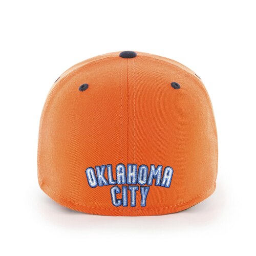 Oklahoma City Thunder 47 Brand Sunset Contender Hat in Orange - Back View