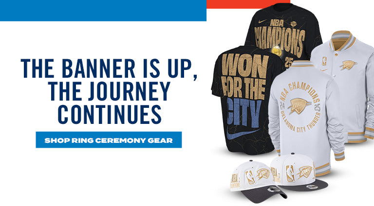 THE BANNER IS UP, THE JOURNEY CONTINUES SHOP RING CEREMONY GEARS.