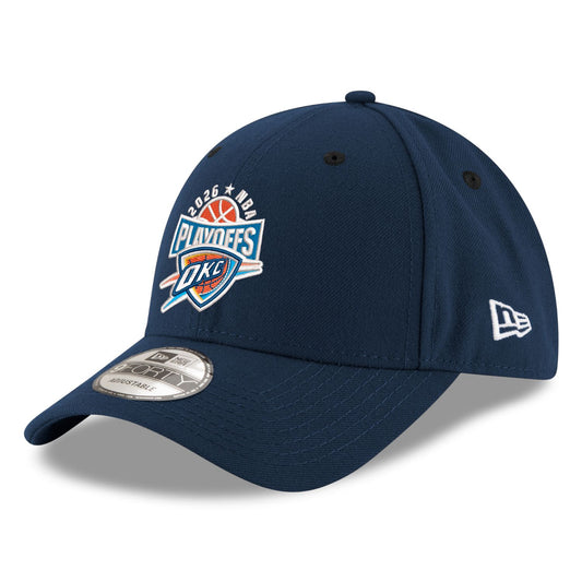 Youth OKC Thunder New Era 9Forty 2026 Playoffs Basketball Hat in Blue - Front Left View
