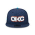 YOUTH 2025-26 CITY EDITION OKC THUNDER NEW ERA 950 SNAPBACK in Blue - Front View