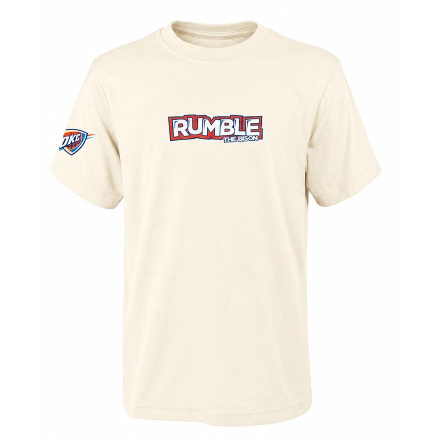 Youth OKC Thunder FISLL Rumble Flag T-Shirt in White - Front View