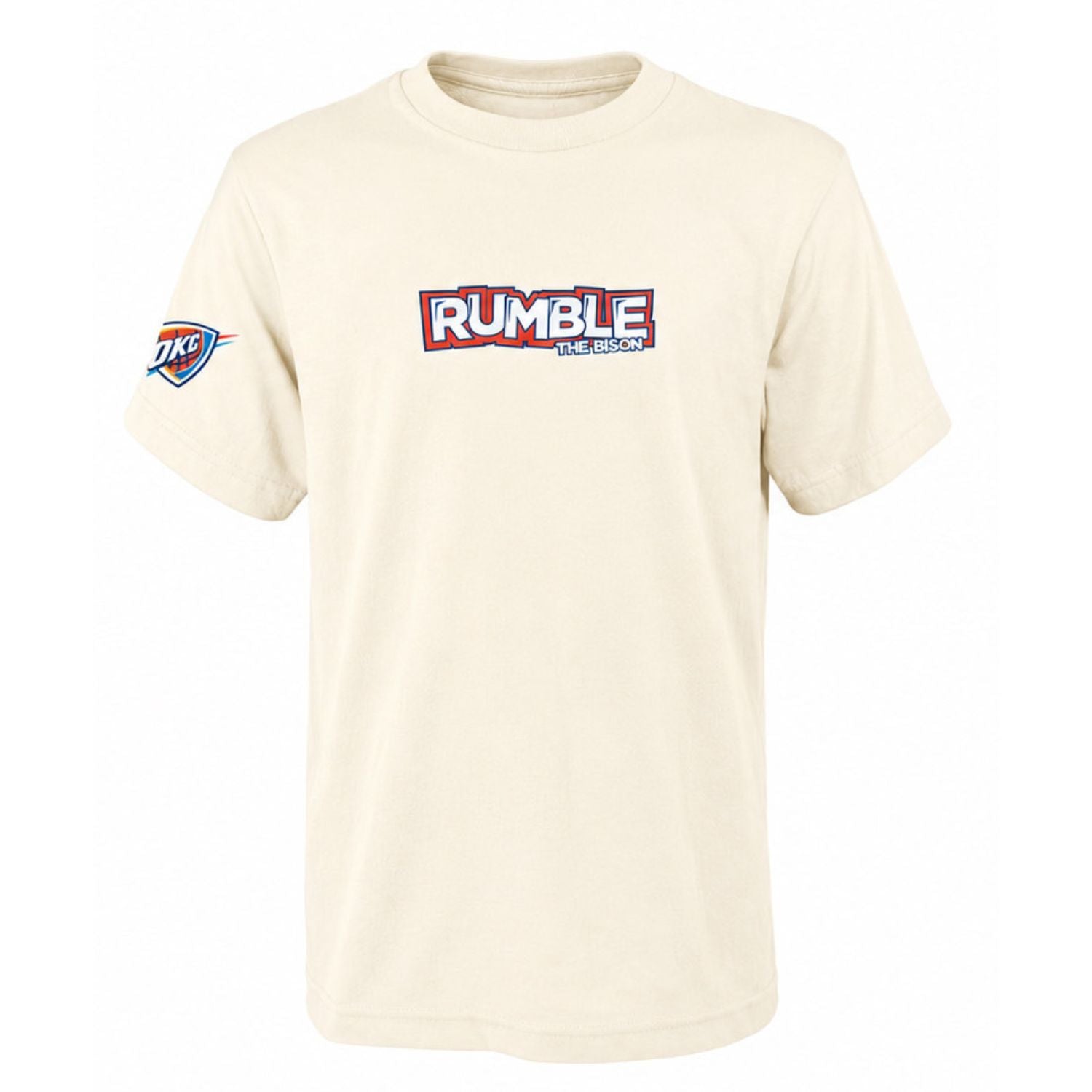 Youth OKC Thunder FISLL Rumble Flag T-Shirt in White - Front View
