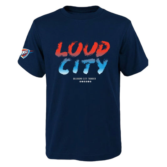 OKC Thunder FISLL Loud City T-Shirt in Blue - Front View