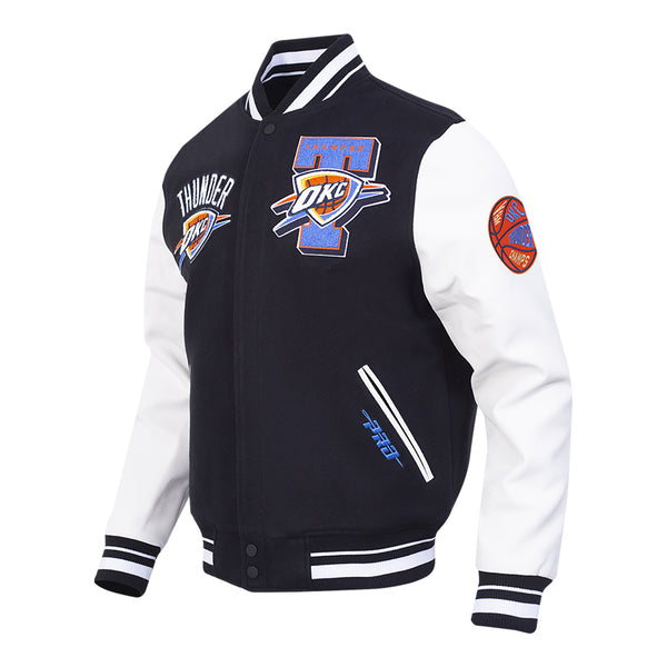 OKC Thunder 2025 NBA Champions Pro Standard Varsity Jacket - Front Left View