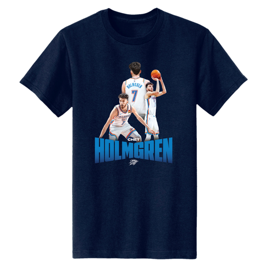 OKC THUNDER CHET HOLMGREN PLAYER SERIES T-SHIRT