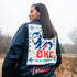 OKC Thunder X Round21 Native Heritage Coaches Jacket in Blue - Back View