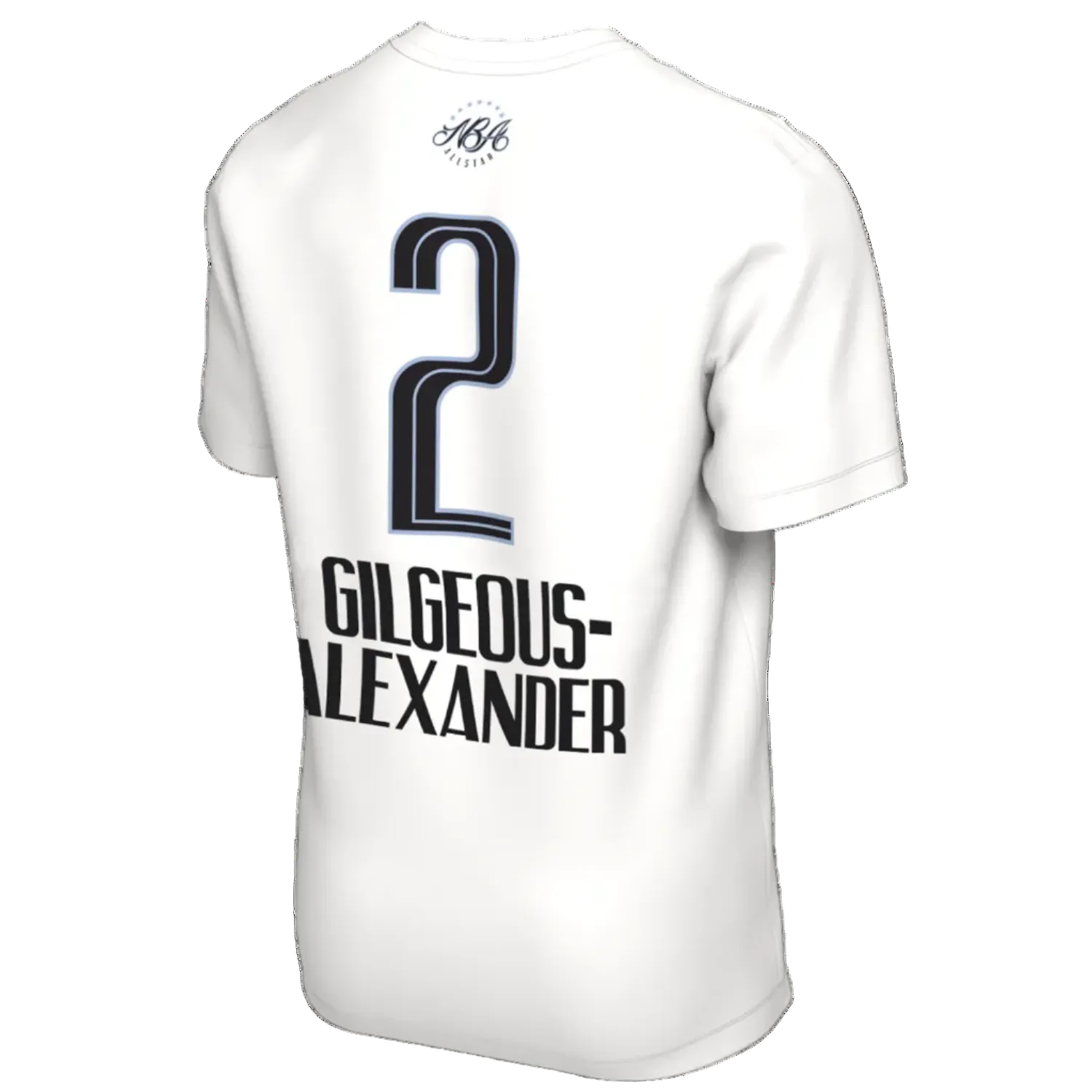 OKC Thunder Nike Shai Gilgeous-Alexander 2026 All-Star T-Shirt in White - Back View