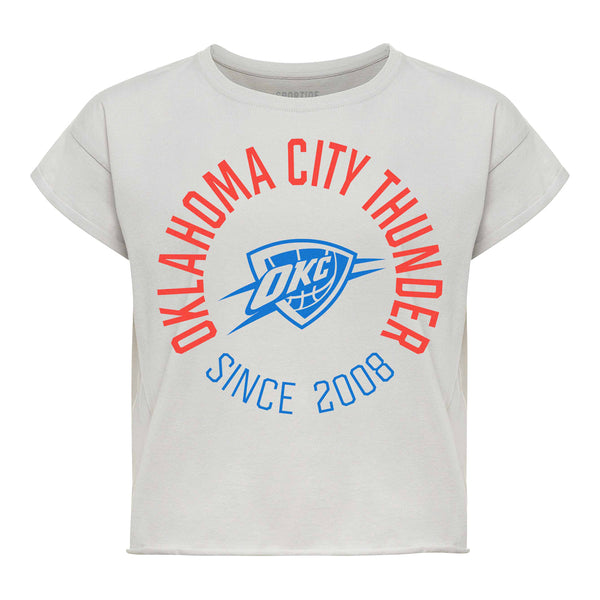 Ladies Oklahoma City Thunder Sportiqe Alana Moore T-Shirt in White - Front View