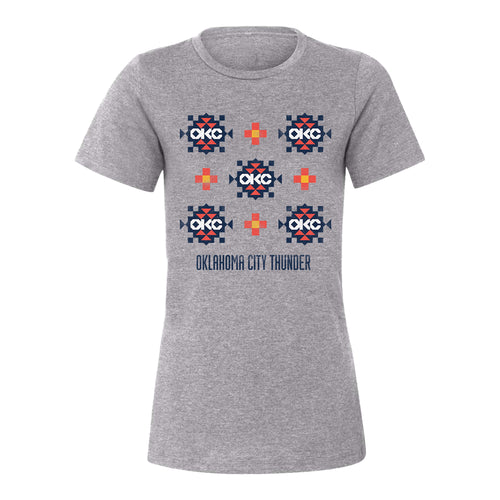 Ladies Oklahoma City Thunder Native American Heritage Block T-Shirt