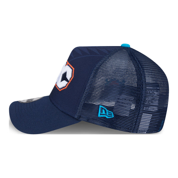 2025-26 CITY EDITION OKC THUNDER NEW ERA 940AF TRUCKER in Blue - Left View