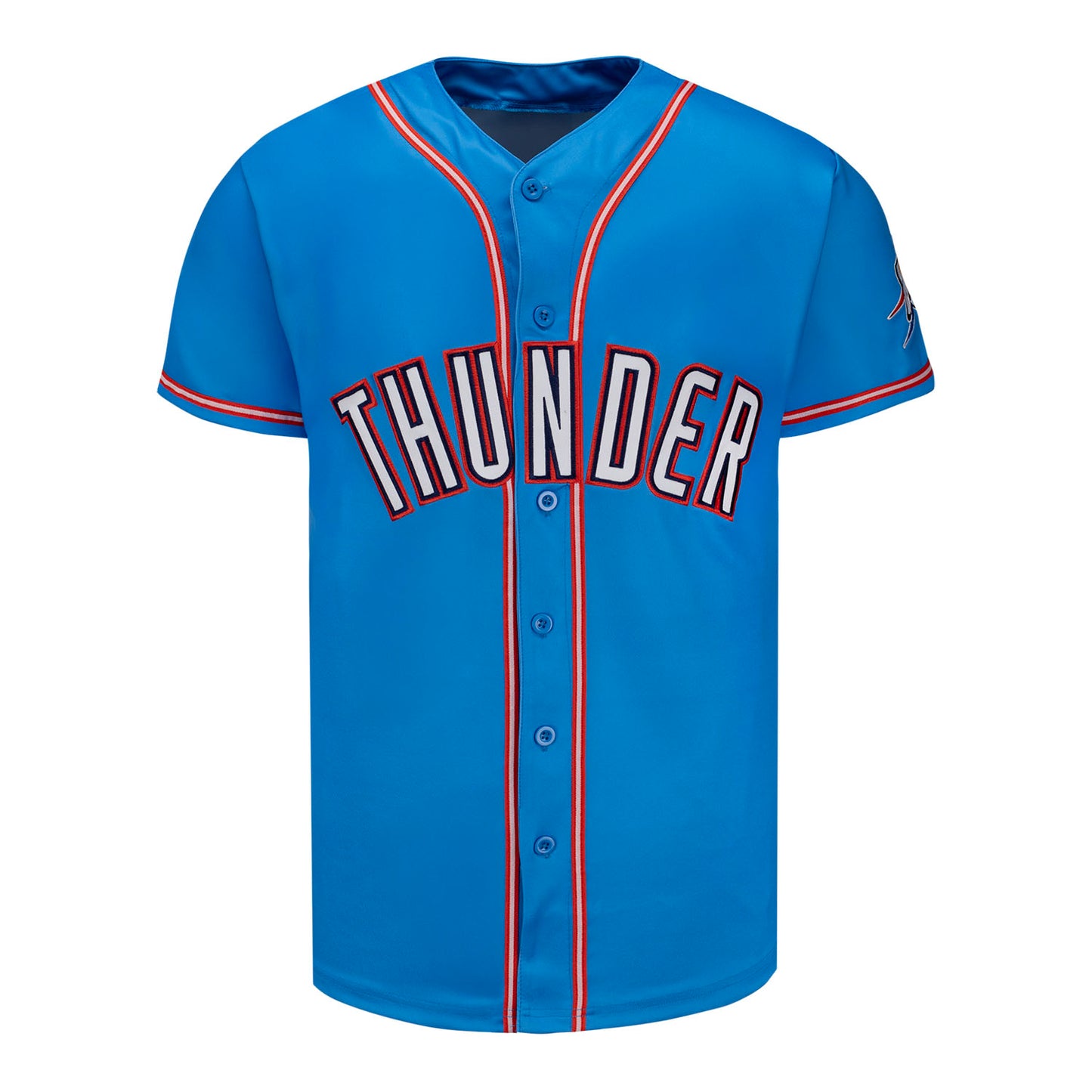 OKC Thunder FISLL Icon Baseball Jersey In Blue - Front View