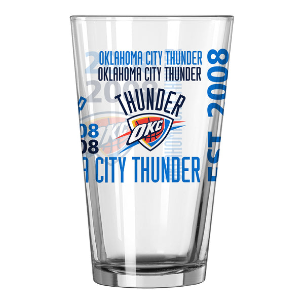 Oklahoma City Thunder Spirit 16 oz Pint Glass