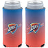 Oklahoma City Thunder Gradient 12 oz Slim Can Cooler In Blue & Orange - Front View