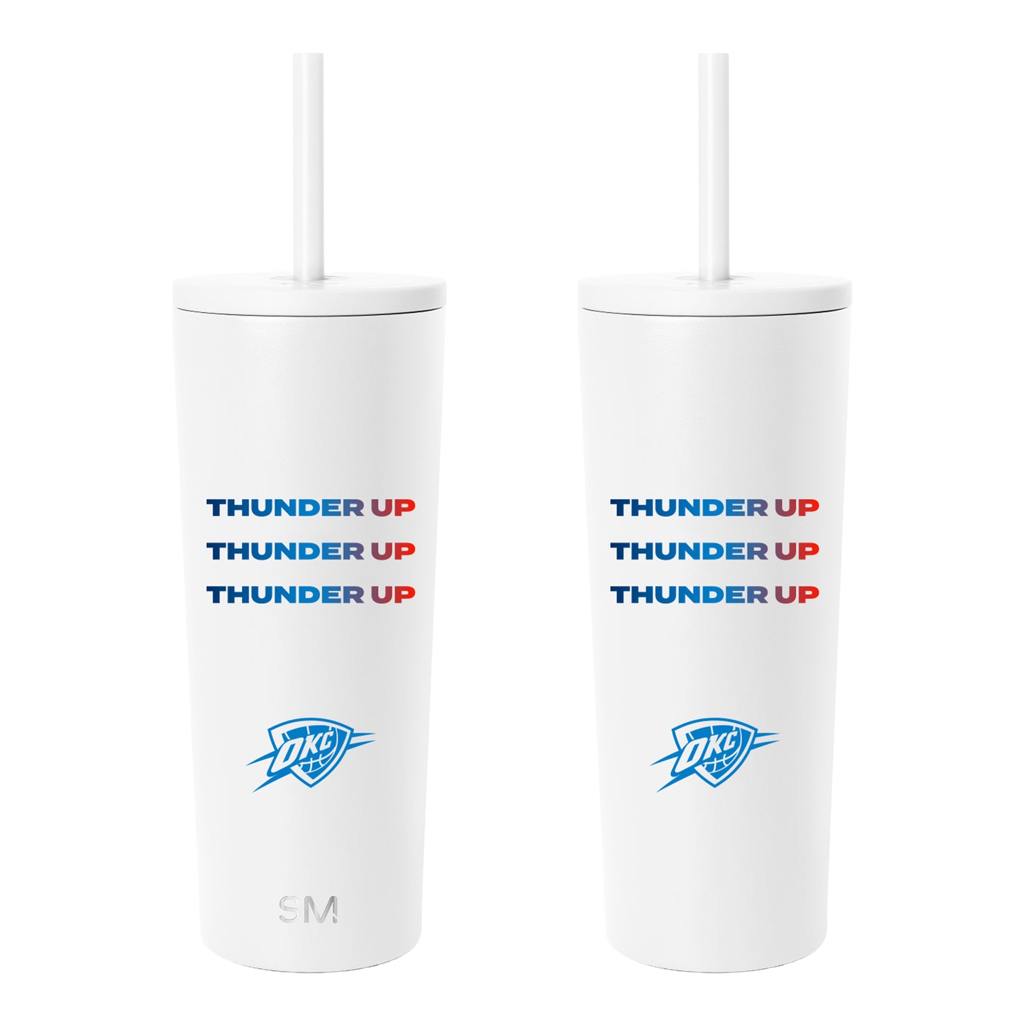 OKLAHOMA CITY THUNDER SIMPLE MODERN THUNDER UP GRADIENT 24 OZ CLASSIC TUMBLER