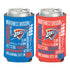 Oklahoma City Thunder Words Scatter 12 Oz Can Cooler - Front and Back View