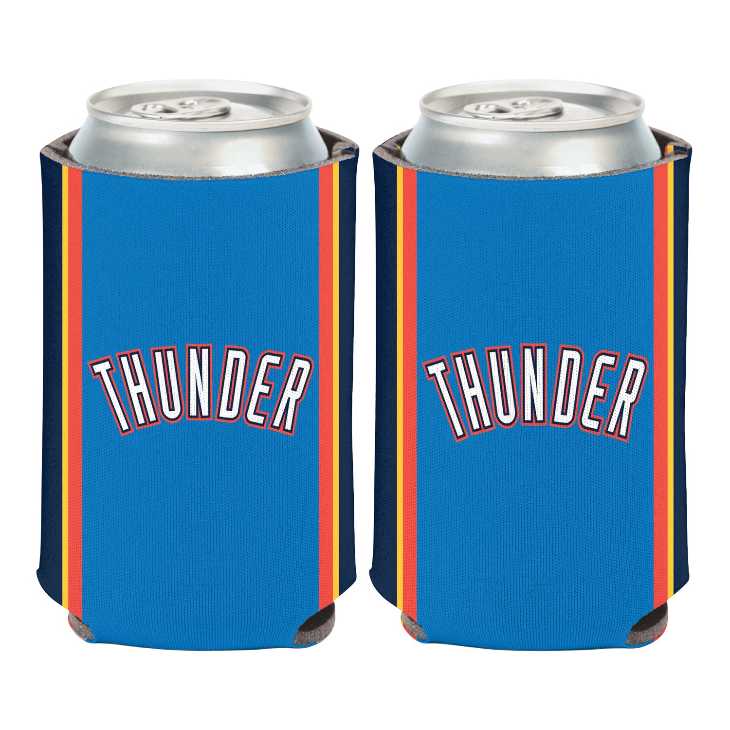 OKLAHOMA CITY THUNDER ICON JERSEY 12 OZ CAN COOLER - Front and Back View