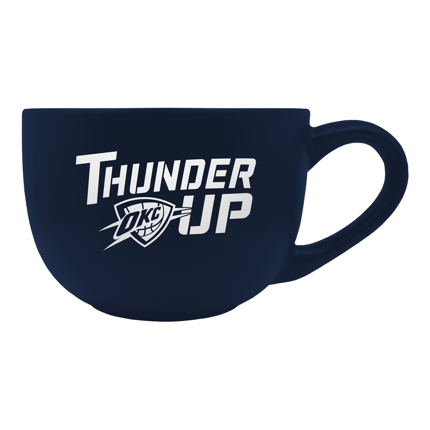 OKLAHOMA CITY THUNDER RALLY DOUBLE 23 OZ NAVY CERAMIC MUG in Navy - Front View