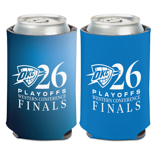 OKC Thunder WinCraft 2026 Western Conference Finals Can Cooler in Blue - Front and back view