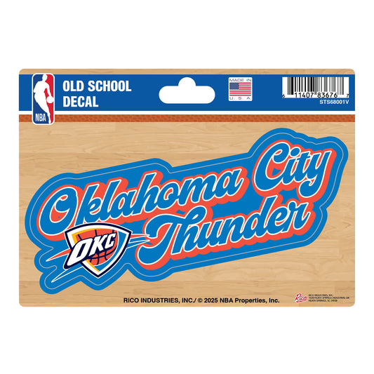 OKLAHOMA CITY THUNDER 4X6 VINTAGE DECAL