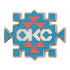 OKLAHOMA CITY THUNDER NATIVE PATTERN HATPIN In Blue - Front View