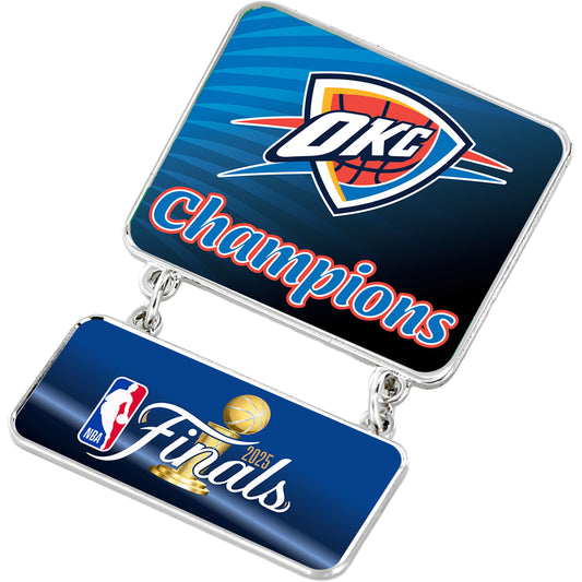 OKC Thunder 2025 NBA Champions Dangler Hatpin - Front View