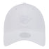 LADIES OKC THUNDER NEW ERA 920 WHITE TONAL PONYTAIL HAT IN WHITE - FRONT VIEW