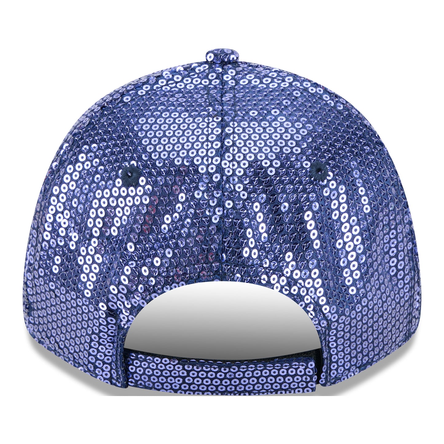 LADIES OKC THUNDER NEW ERA 940 SEQUIN ADJUSTABLE HAT in Blue - Back View