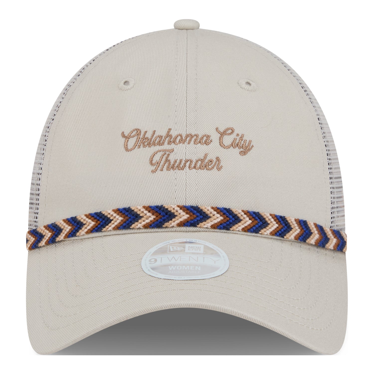 LADIES OKC THUNDER NEW ERA 920 FISHTAIL MESHBACK HAT - Front View